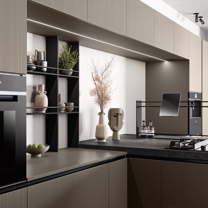 Cucina Mira Scavolini con profilo a L – Baggioni Arredamenti Reda